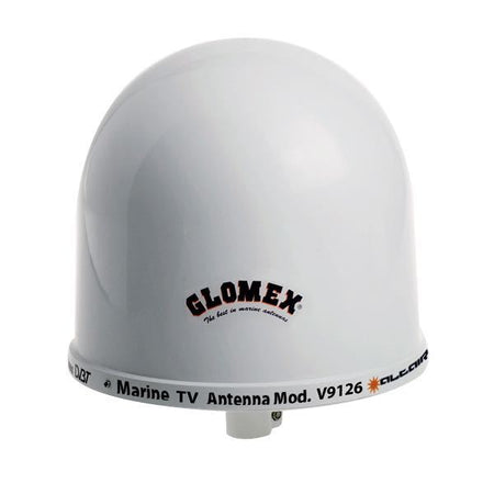 Glomex V9126 AGC TV antenne set fra siden med kabel tilsluttet