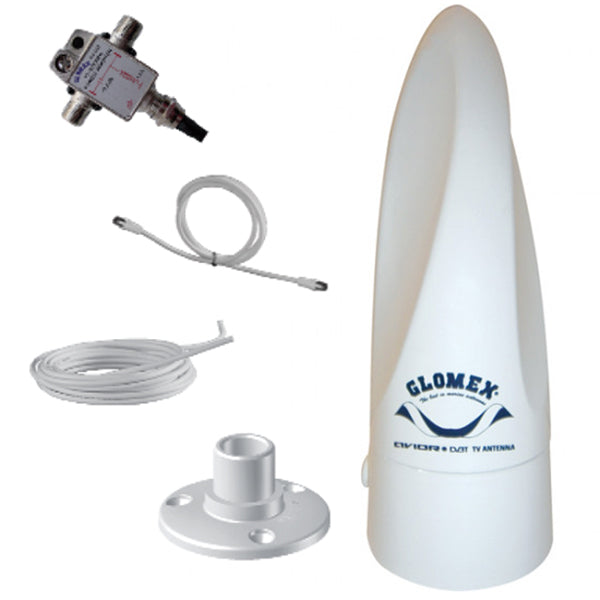 Glomex VT300 TV antenne set fra siden, ideel til både