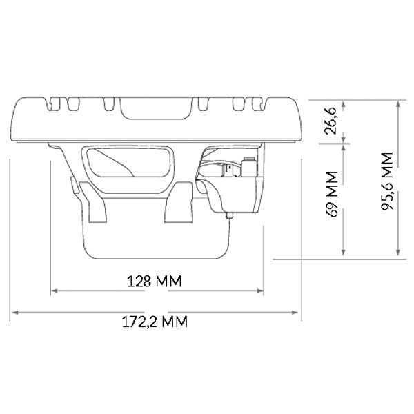 Hertz HMX 6.5-LD-TW 150 W højttaler monteret på båd