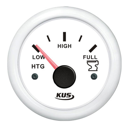 Kus tankmåler til waste, hvid med gauge for 12/24 V installation
