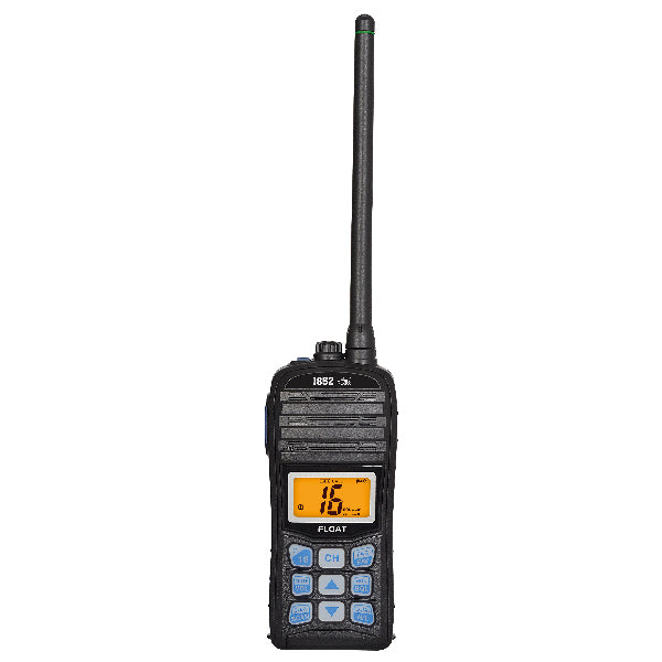 1852 VHF Radio VT35M set fra siden med tydelige knapper