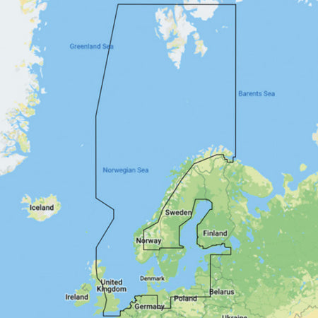 C-Map Y050 Discover Skandinavien, klar til brug på en plotter