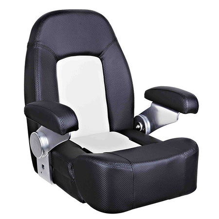 ESM Royal styrestol i carbon sort/hvid set fra siden