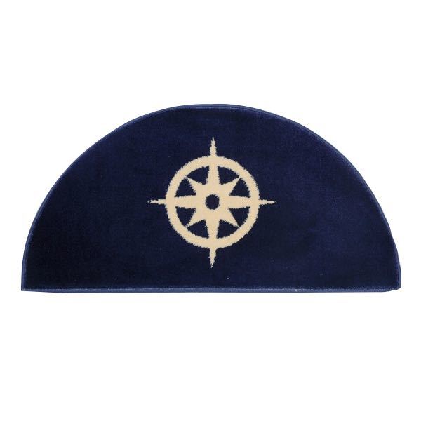 Halvrund SeaTec måtte med kompas, ideel til bådens cockpit.