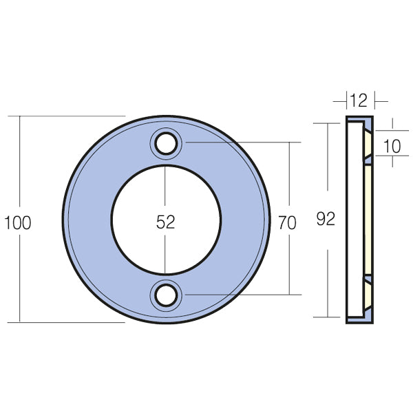 Tecnoseal zinkring 100s placeret ved bådmontering.