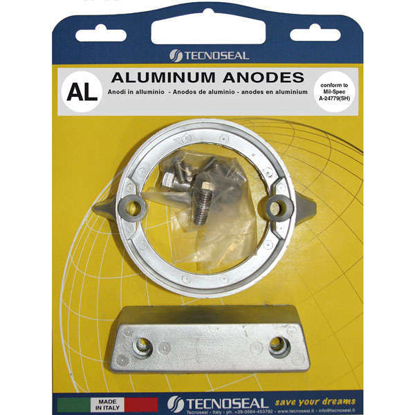 Tecnoseal alu kit til Volvo duo-prop 290, vist klart på hvid baggrund