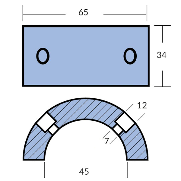 Gori ringanode fra Tecnoseal viser detaljerne i designet og zinkbelægningen.