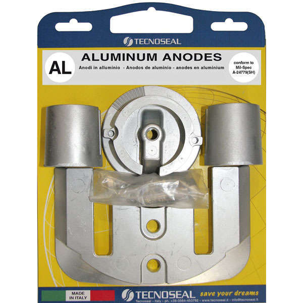 Tecnoseal alu kit til Mercruiser Bravo One, set fra siden.