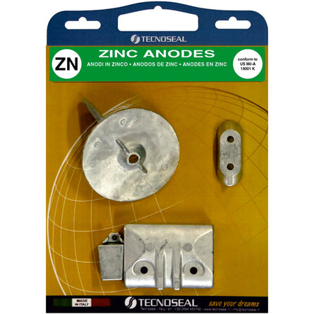 Tecnoseal zinkanode kit til Yamaha motor, vist fra siden.