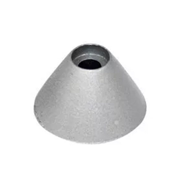 Tecnoseal alu anode set fra siden, godt synlig i detaljerne.