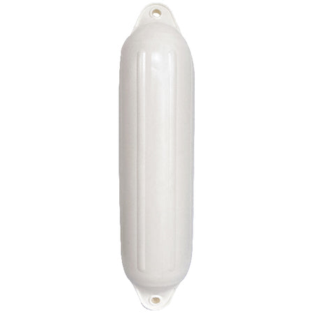 Fender fra 1852 i hvid, set fra siden med dimensioner Ø118xL410