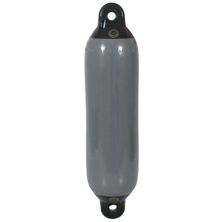Dan-Fender i grå med sort top, set fra siden, ideal til bådbrug.