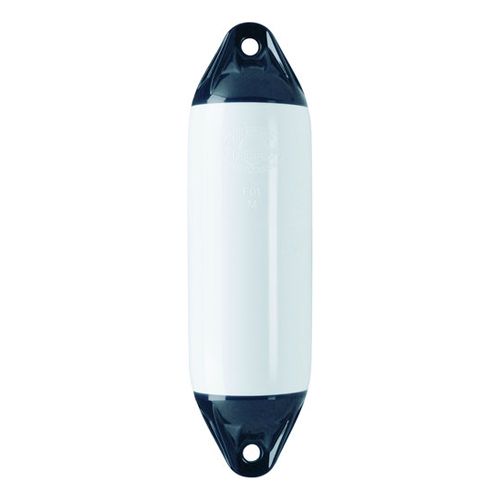 Polyform F01M fender i hvid og sort set forfra