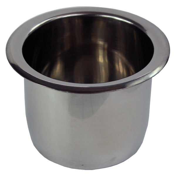 Kop holder 1852 i AISI 304 stål, indbygget i bådkonsol med Ø70mm, H-45mm