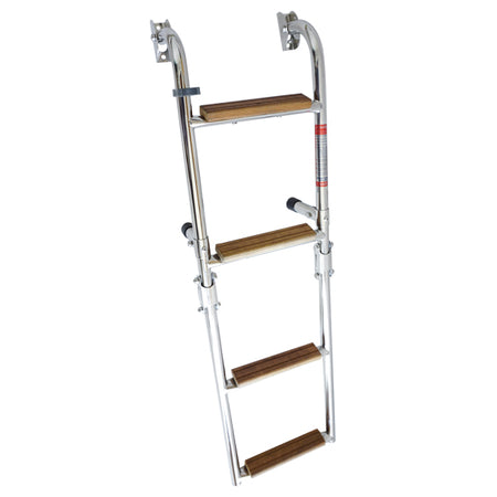 Badestigen 1852 SeaTec med teak trin set forfra