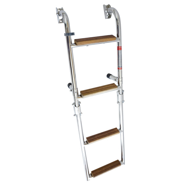 Badestigen 1852 SeaTec med teak trin set forfra