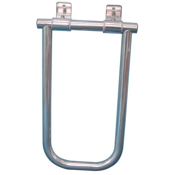 Rustfri 1852 badestige mini RF monteret på bådside.