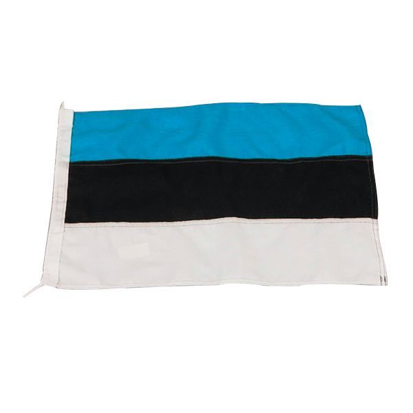 Gæsteflag fra 1852 med Estlands flagdesign, 30x45 cm, hængende på båd.