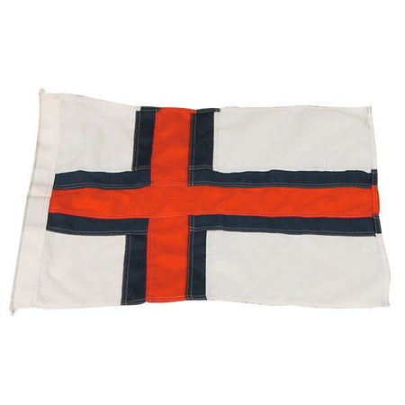 Flag færøerne 150cm fra 1852, flot syet med klare farver.
