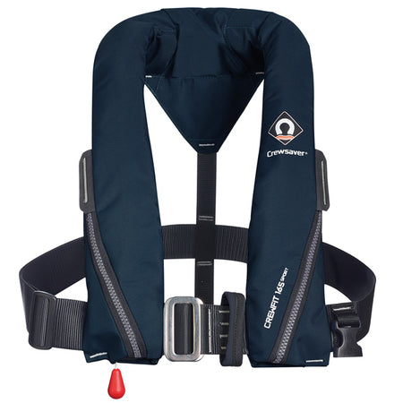 Crewsaver Crewfit 165N Sport Harness med D-ring i navy farve, set fra siden.