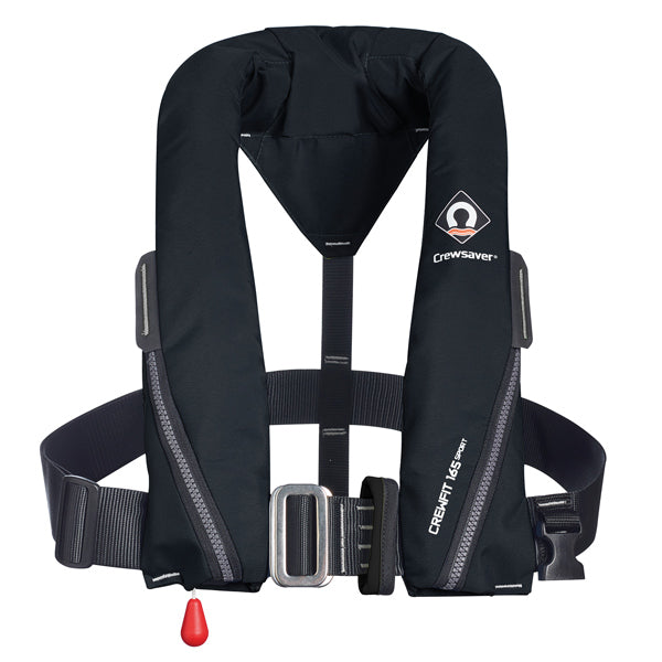 Crewsaver Crewfit 165N Sport Harness i sort set forfra
