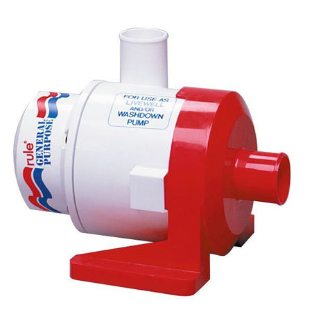 Rule spulepumpe 24V set fra siden, designet til bådbrug