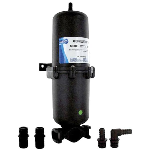 Jabsco akkumulatortank 1.0l med 13mm slange og 320 mm højde
