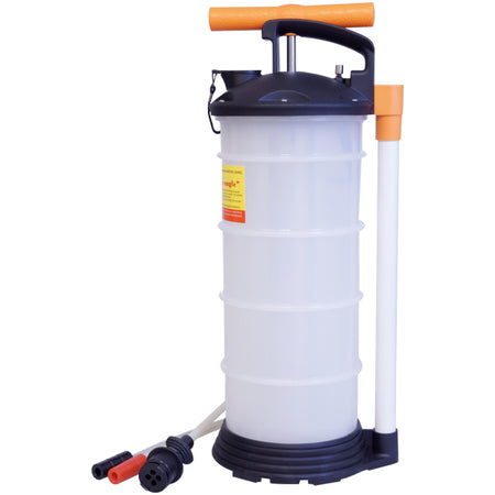 SeaTec oliesuger 6.5 ltr. set fra siden med hane