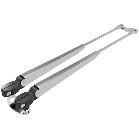 Roca W12 parallel viskerarm set forfra, klar til montering.