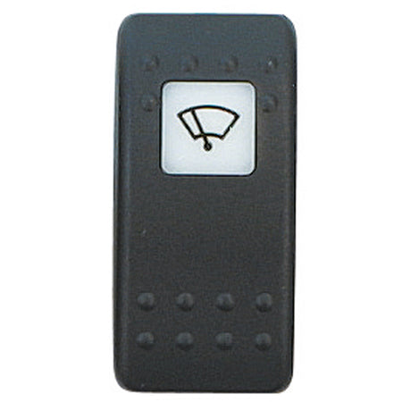Roca trykknap til viskemotor med symbol, set forfra.