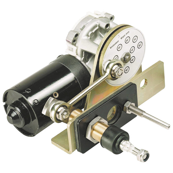 Exalto viskermotor heavy duty set fra siden med aksel på 20 mm