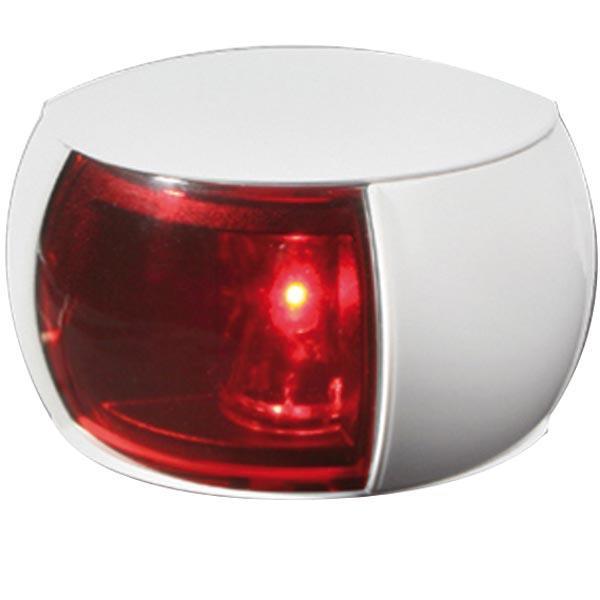 Hella LED lanterne i hvid plast set fra siden, monteret på båd.
