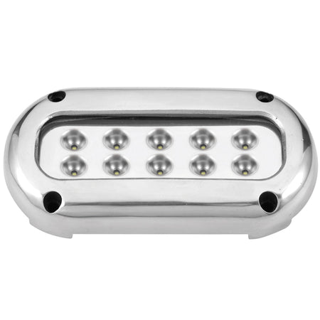 SeaTec undervandslys set forfra med hvid LED-belysning.
