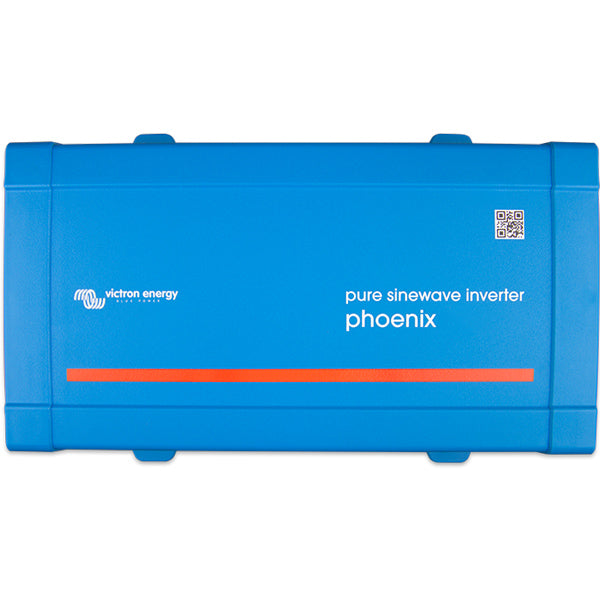 Victron Phoenix inverter set forfra med tydelige tilslutninger.