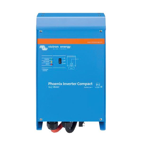 Victron Phoenix Compact inverter 12V 1300W set forfra på hvid baggrund