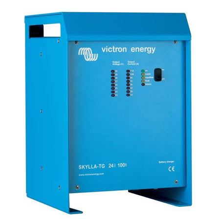 Victron Skylla TG lader 24V 30Amp set forfra med tilsluttede kabler