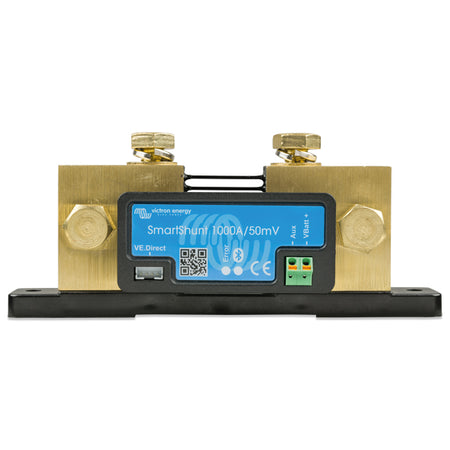 Victron SmartShunt 300Amp IP65 set forfra, monteret i en båd