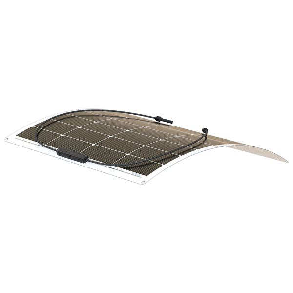 1852 fleksibelt solcellepanel på båd med sollys