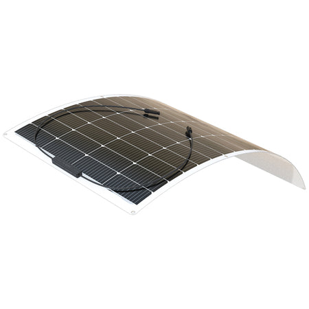 1852 fleksibelt solcellepanel set forfra, størrelse 160x72 cm