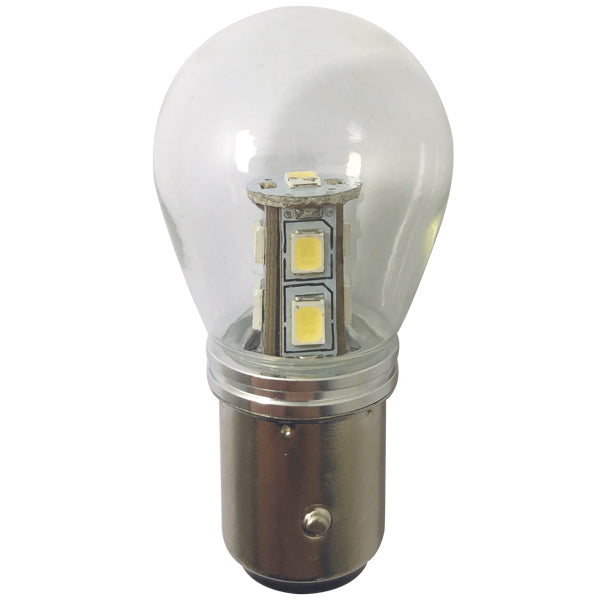 1852 LED lanterne pære set skråtvinklet, Ø25x48mm