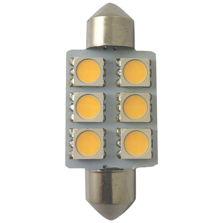 1852 LED pinolpære 37mm monteret i bådlampe