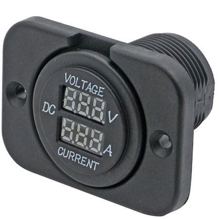1852 el panel med volt- og amperemeter set forfra