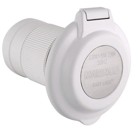 Marinco landstrømsindtag Contour 32A, set forfra, klar til installation