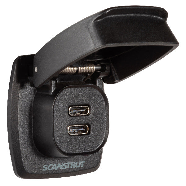 ScanStrut Flip-Pro vandtæt USB C ladestik set forfra
