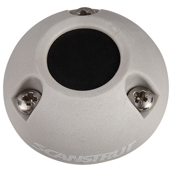 ScanStrut dæksgennemføring i grå, set forfra med mål 9-14mm