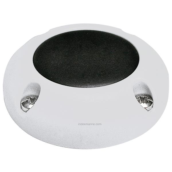 SeaTec kabelgennemføring i hvid nylon set forfra, med plads til stik op til 36mm.