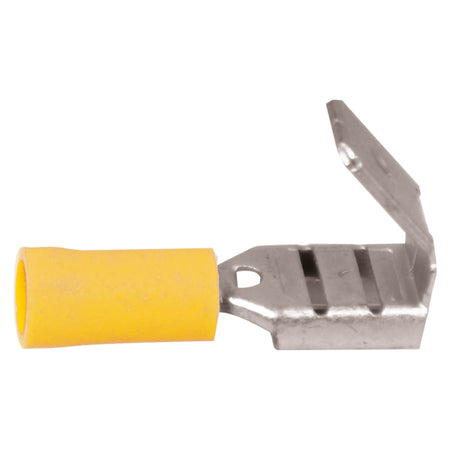 Fladstik fordeler fra SeaTec, gul 6.4x0.8mm, pakket i 100 stk.