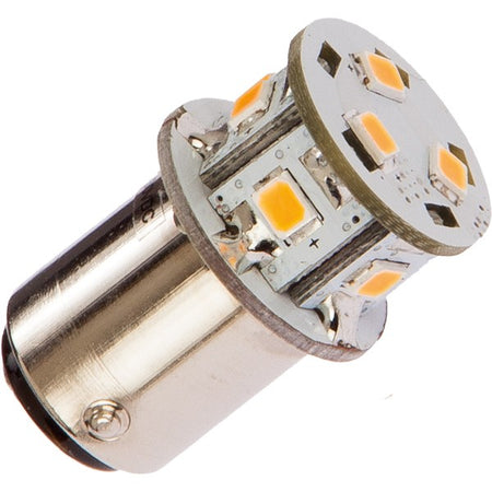 Nautecled bajonet LED pære set fra siden, ideel til bådlys.