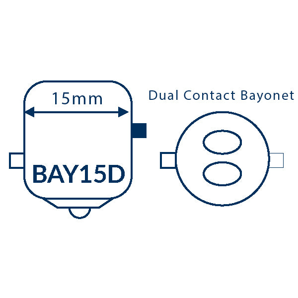 Nautecled LED pære BAY15D i brug, der lyser op på en båd