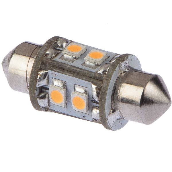 Nautecled pinolpære 31mm monteret i en bådlampe